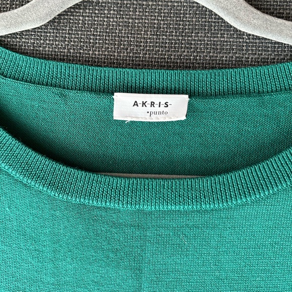 Akris Punto Sweater in Peacock Green - Picture 2 of 10